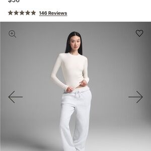 SKIMS Cream Long Sleeve Top